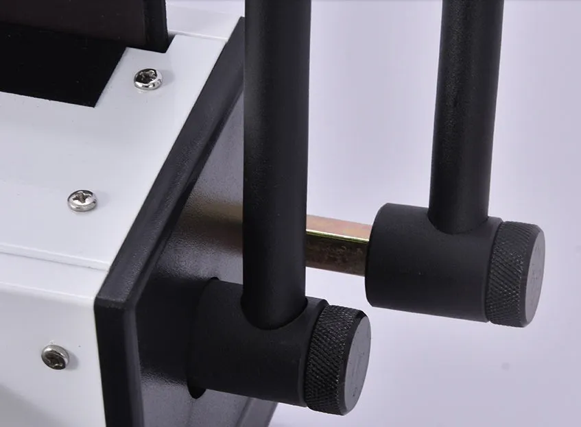 Leisheng 34-hole adjustable iron ring binding machine in black on a desk