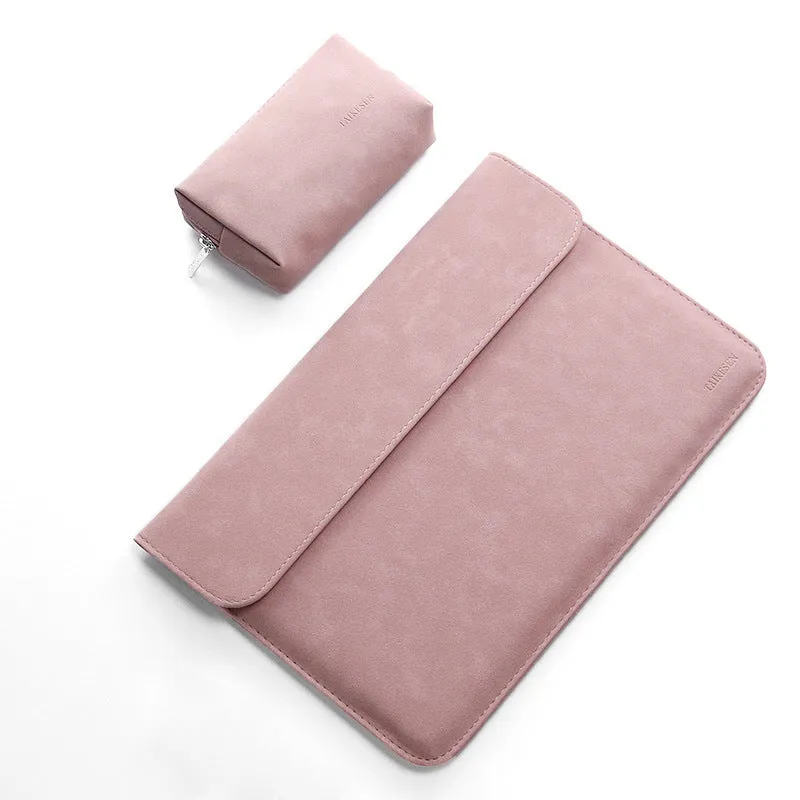 Black fleece flanged laptop liner pack suitable for 14 inch laptop dimensions 375x268mm