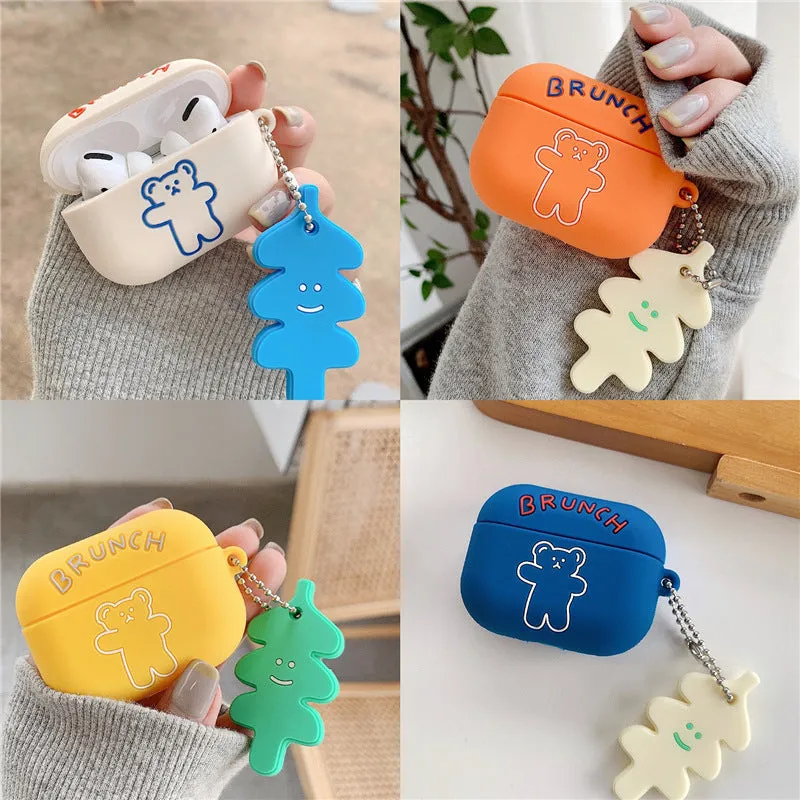 Silicone clamshell AirPods protective case in solid colour, compatible with AirPods Pro3 and AirPods1 2