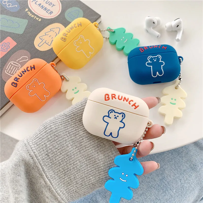 Silicone clamshell AirPods protective case in solid colour, compatible with AirPods Pro3 and AirPods1 2