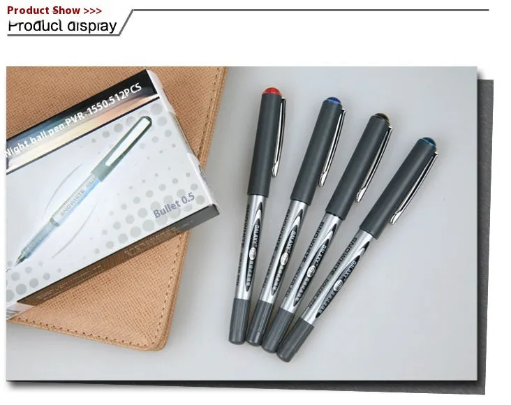 0.5mm signature pen with plastic shell and water-based quick-drying ink available in multiple colours