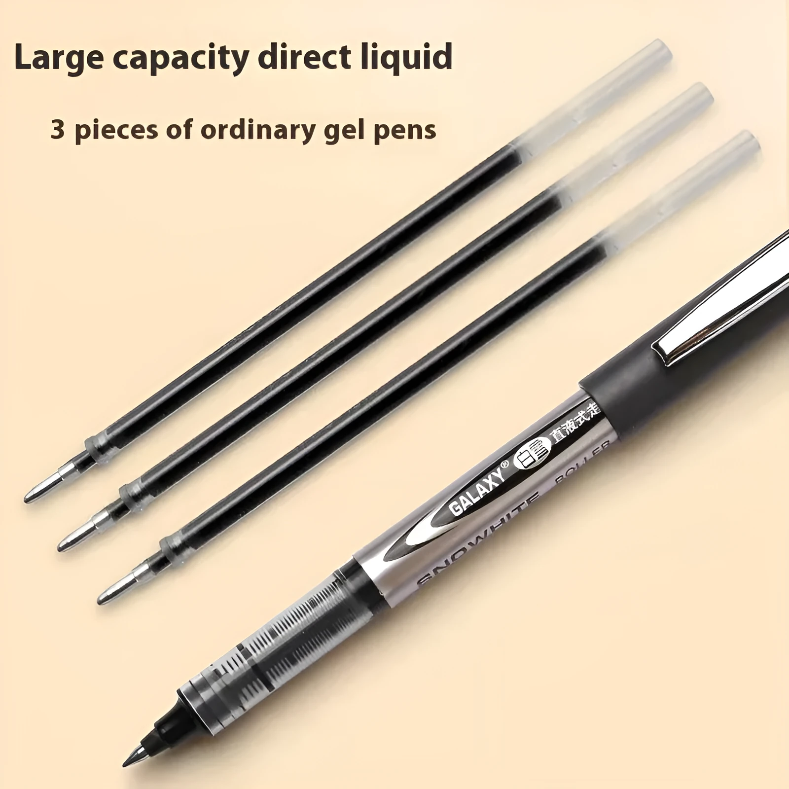 0.5mm signature pen with plastic shell and water-based quick-drying ink available in multiple colours