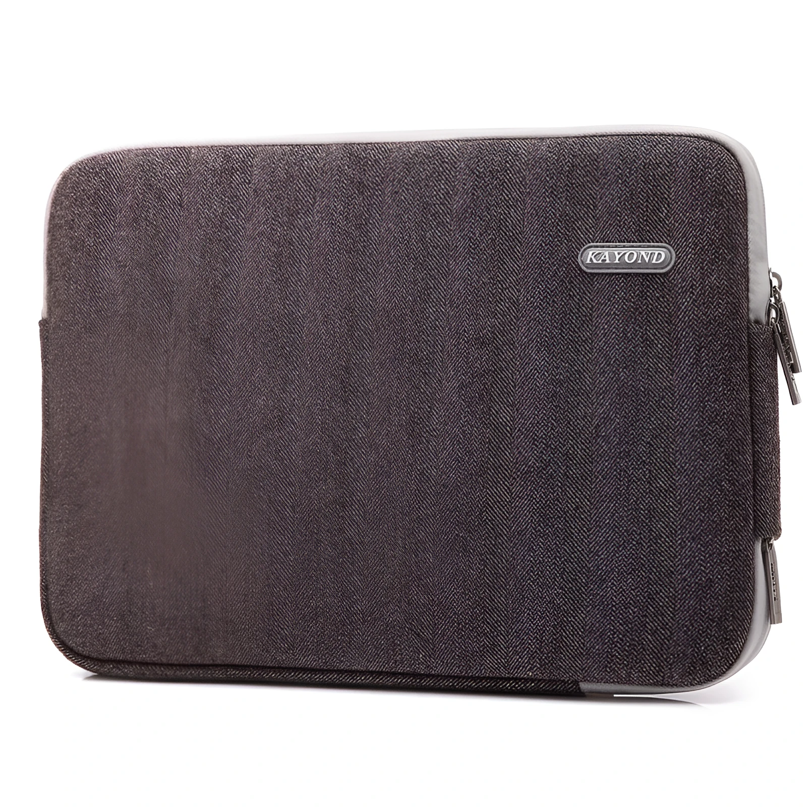 Kayond herringbone cotton laptop liner bag in black, compatible with 15.6 inch notebook