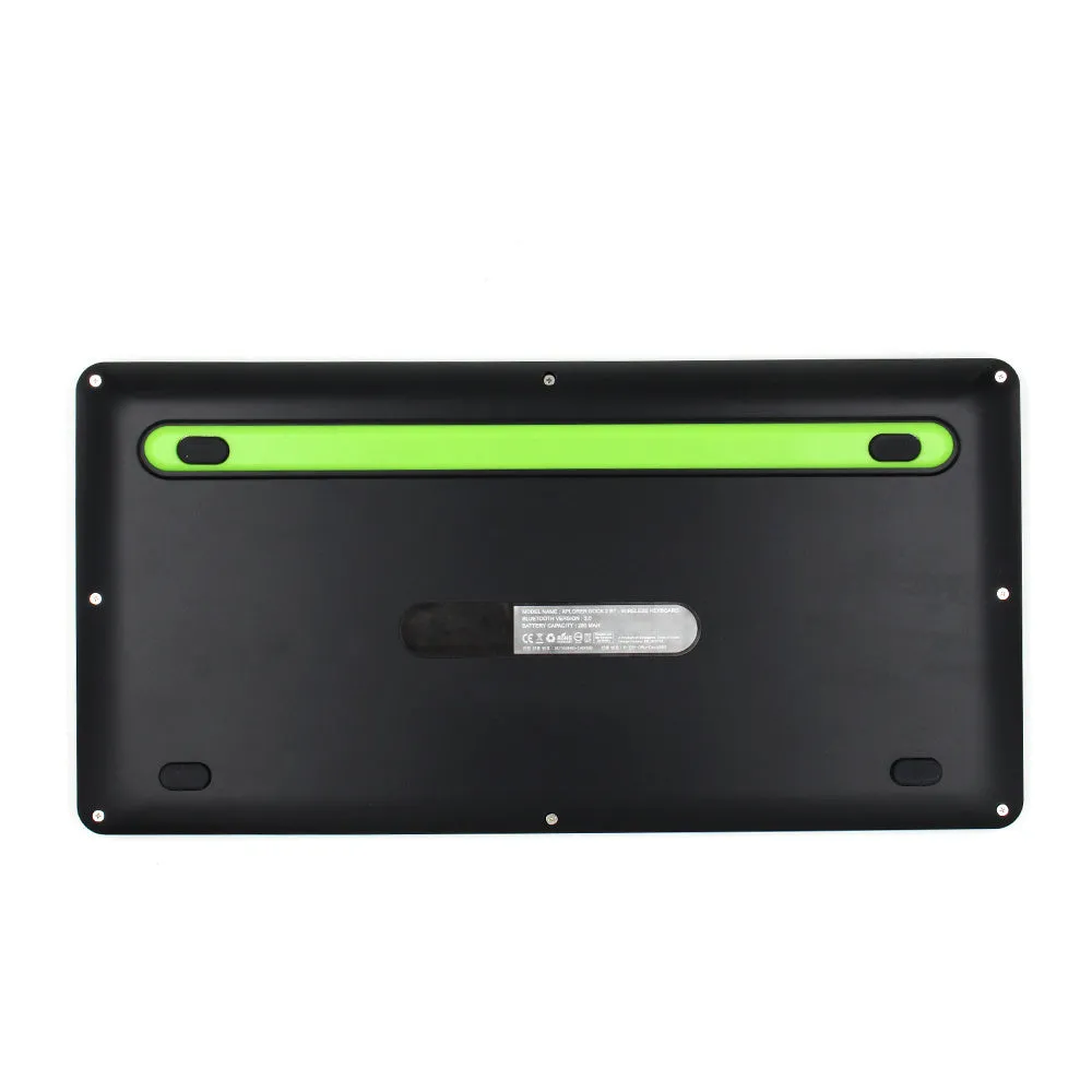 Universal Bluetooth touch keyboard for tablet and phone with 78 black keys and touchpad