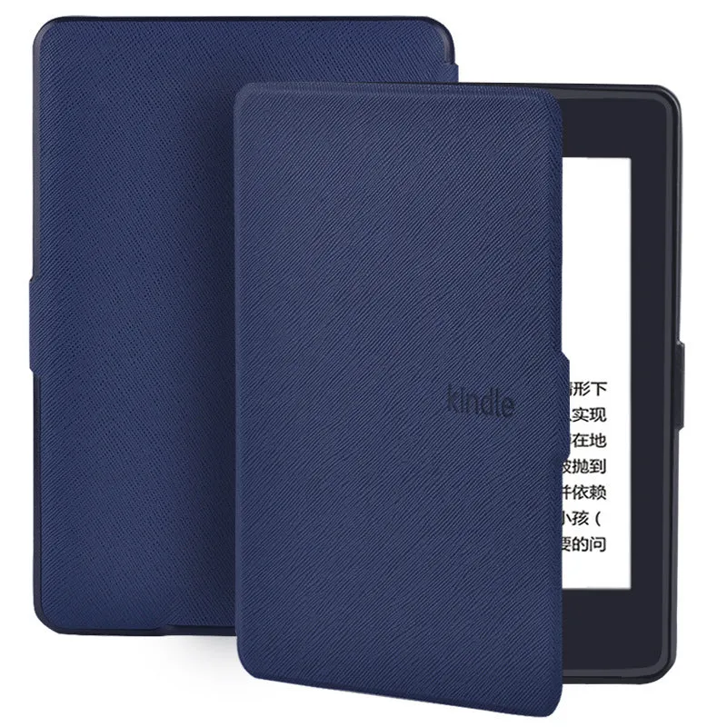 Kindle Paperwhite microfiber leather case in black, book-style cover, 170mm x 120mm x 10mm