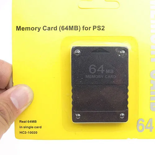 PS2 memory card in colour variant with plug connector for PlayStation 2 console save storage