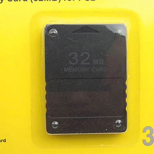 PS2 memory card in colour variant with plug connector for PlayStation 2 console save storage