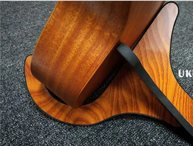 Wood folding ukulele bracket stand with anti-slip 3m EVA padding for 21-26 inch ukuleles