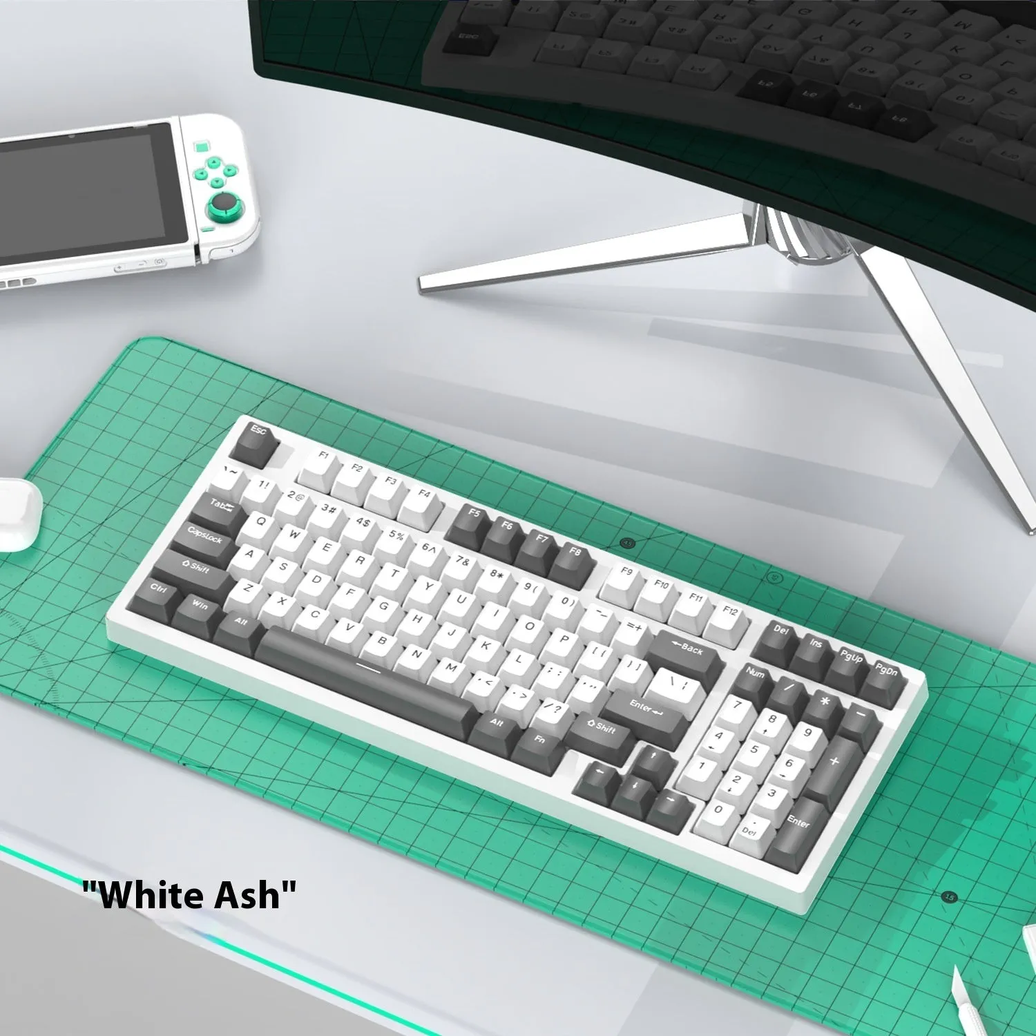 98-key mechanical keyboard and mouse set with backlight in various colour options