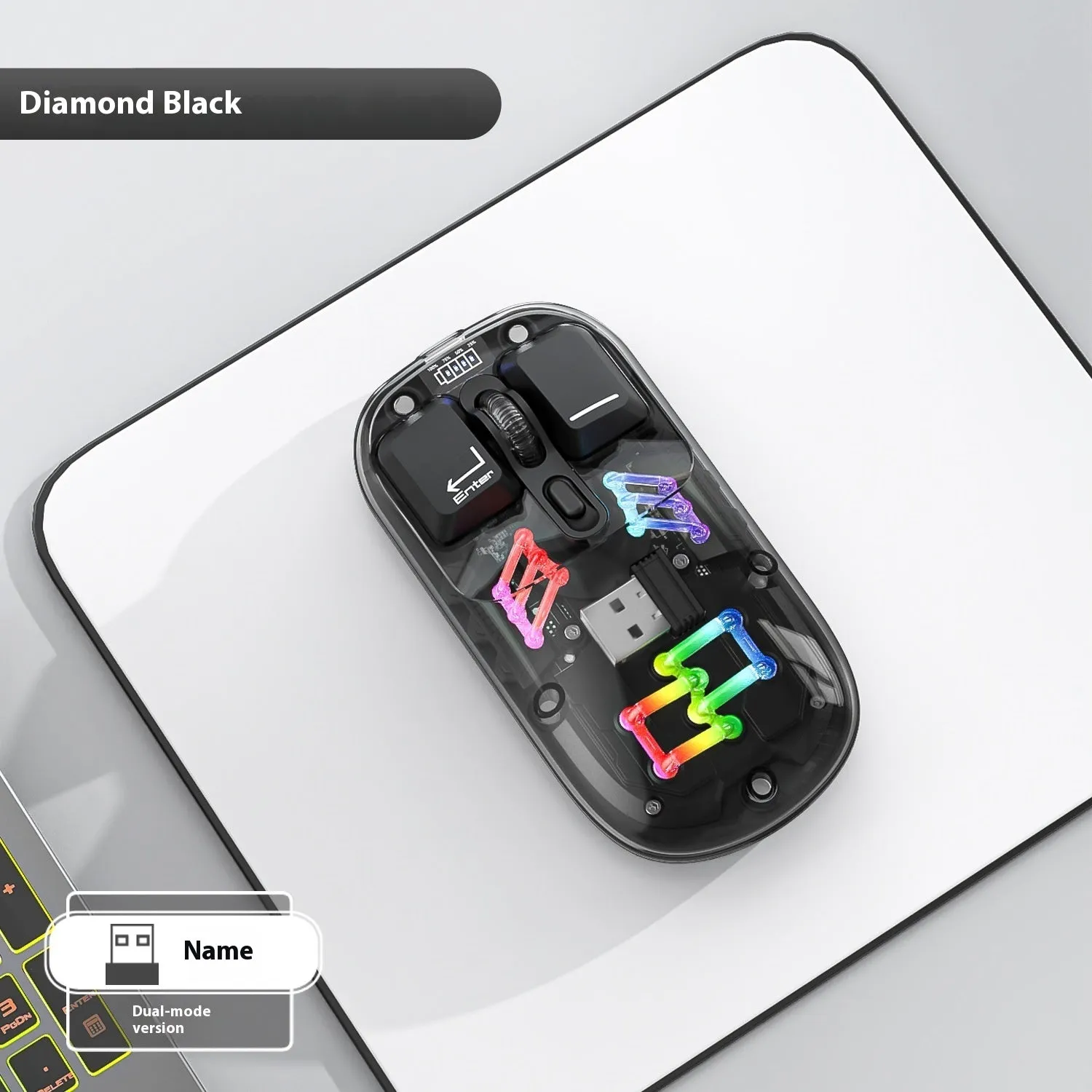 98-key mechanical keyboard and mouse set with backlight in various colour options