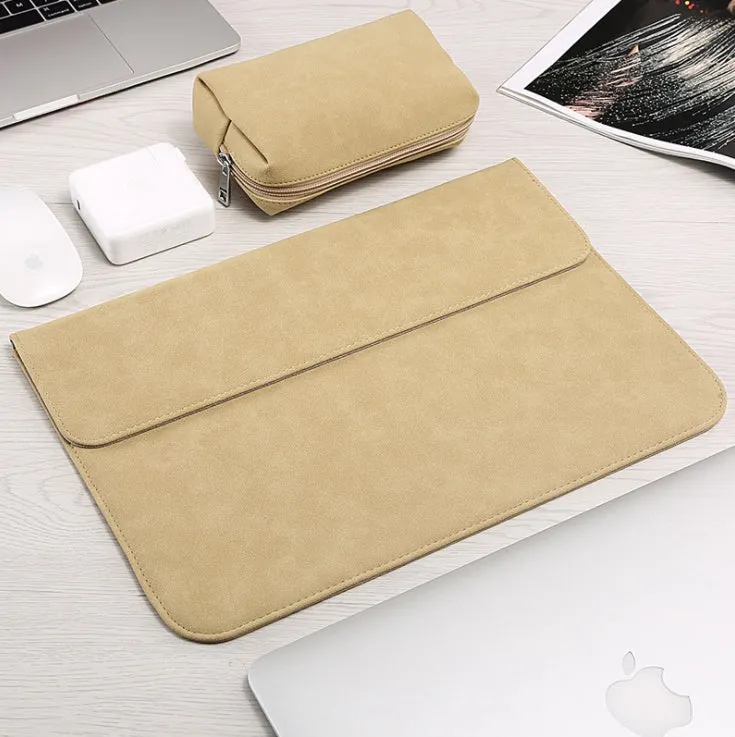 Frosted laptop sleeve for MacBook Pro, abrasive finish, 13 inch size, blue colour