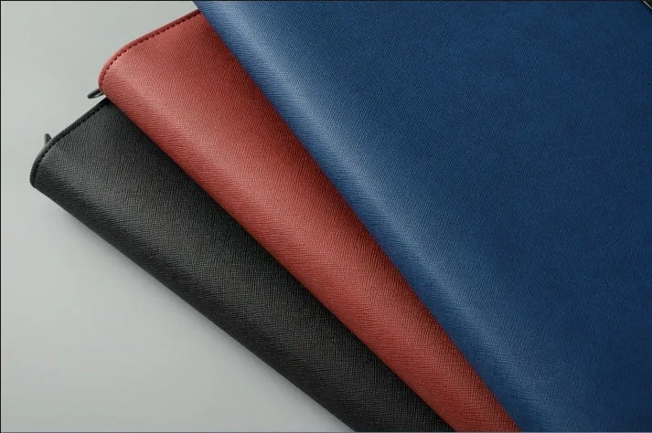 A4 multifunctional rechargeable folder notebook with wireless charger, 5000mAh battery, black colour-changing PU cover
