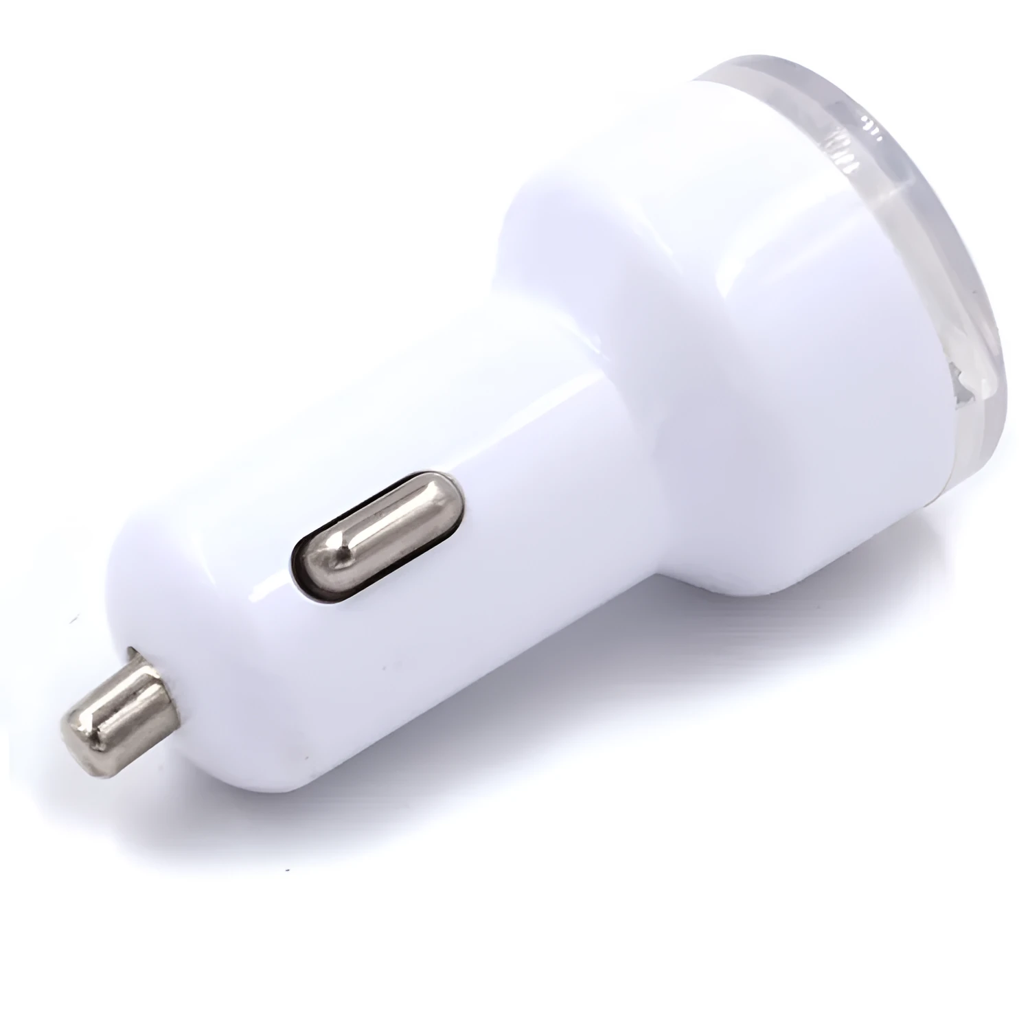 Car Charger 2 Port Dual USB vehicle charger in black and white colour options