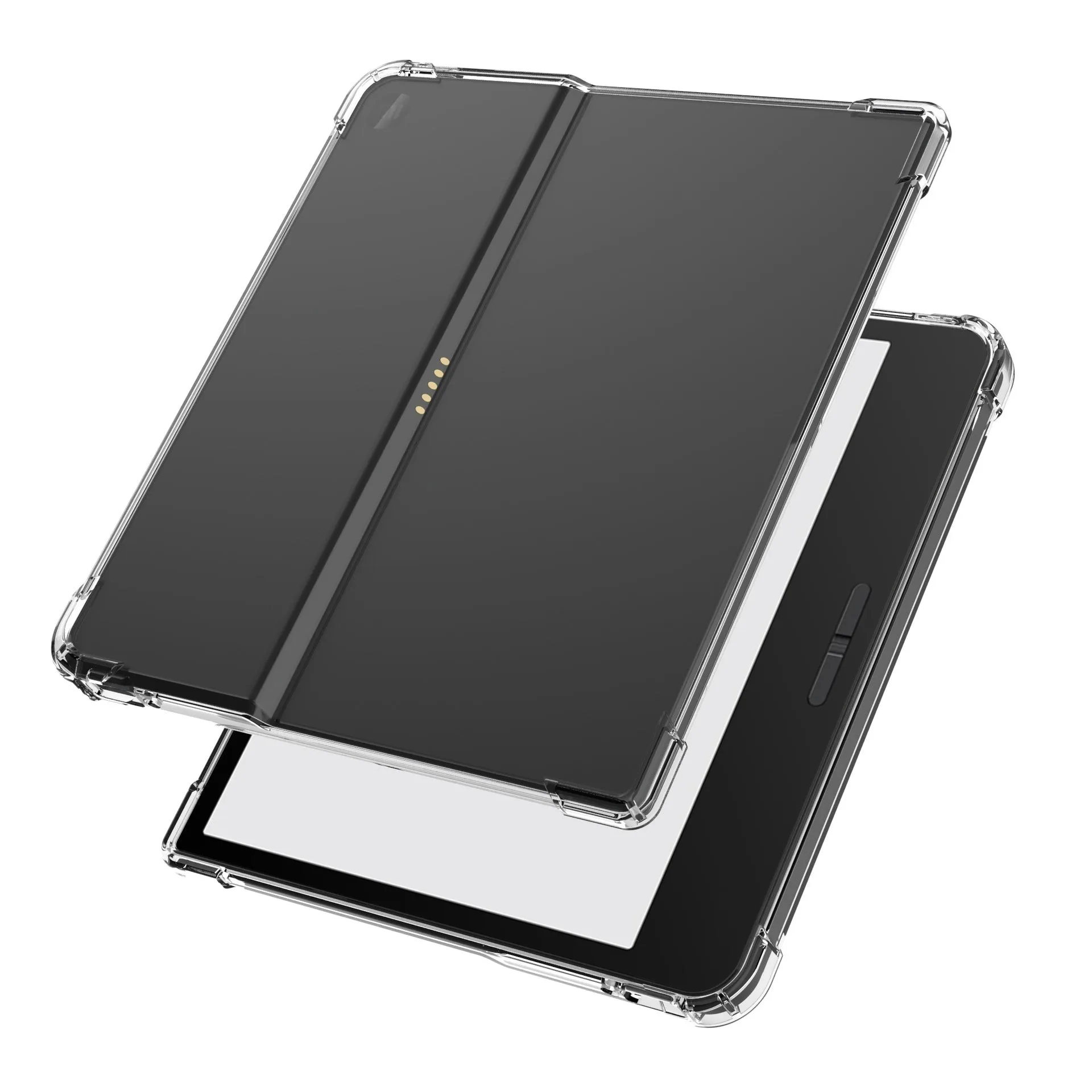 Transparent airbag protective case for 7-inch Xiaomi e-reader showing shockproof TPU construction