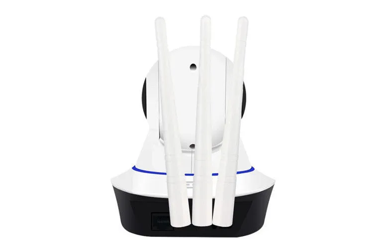 Intelligent rotary head shaker wifi home monitoring camera with 1080P night vision and three antennas