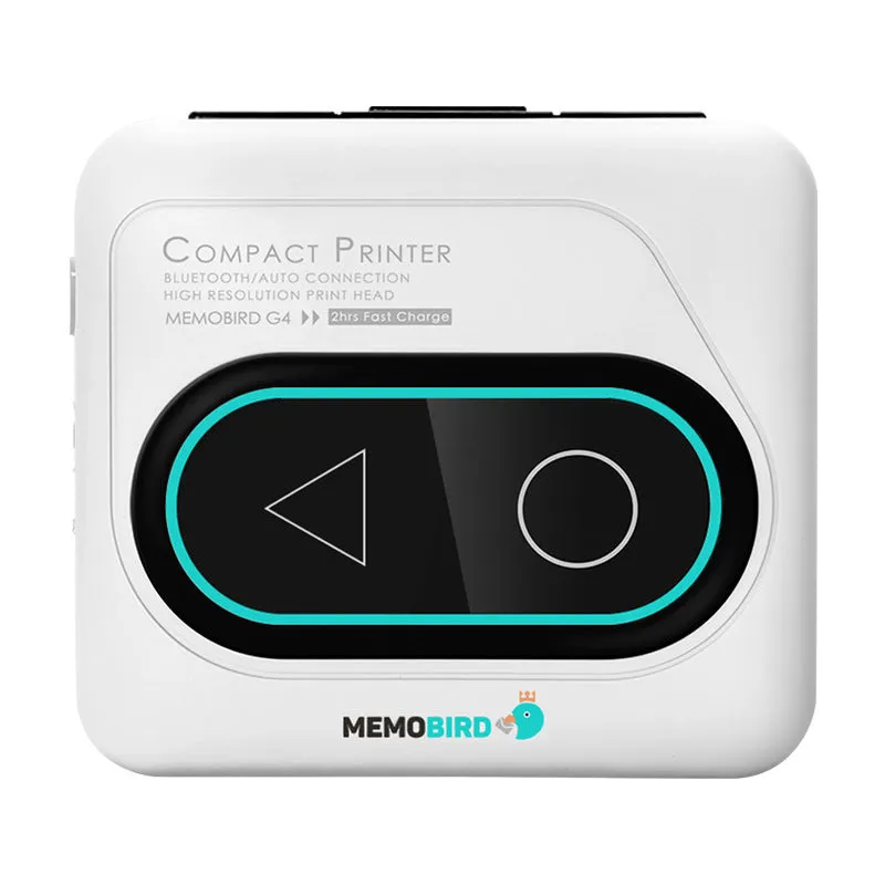 Avocado Green coloured pocket-sized Bluetooth thermal mini printer next to a mobile phone.