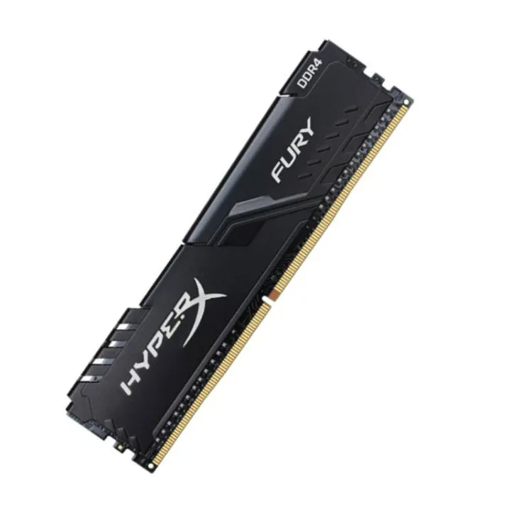 Desktop computer DDR4 2666 memory module with 288 pins and black circuit board