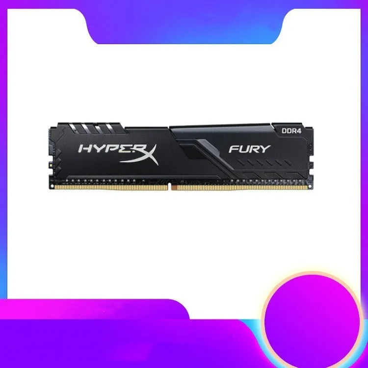 Desktop computer DDR4 2666 memory module with 288 pins and black circuit board