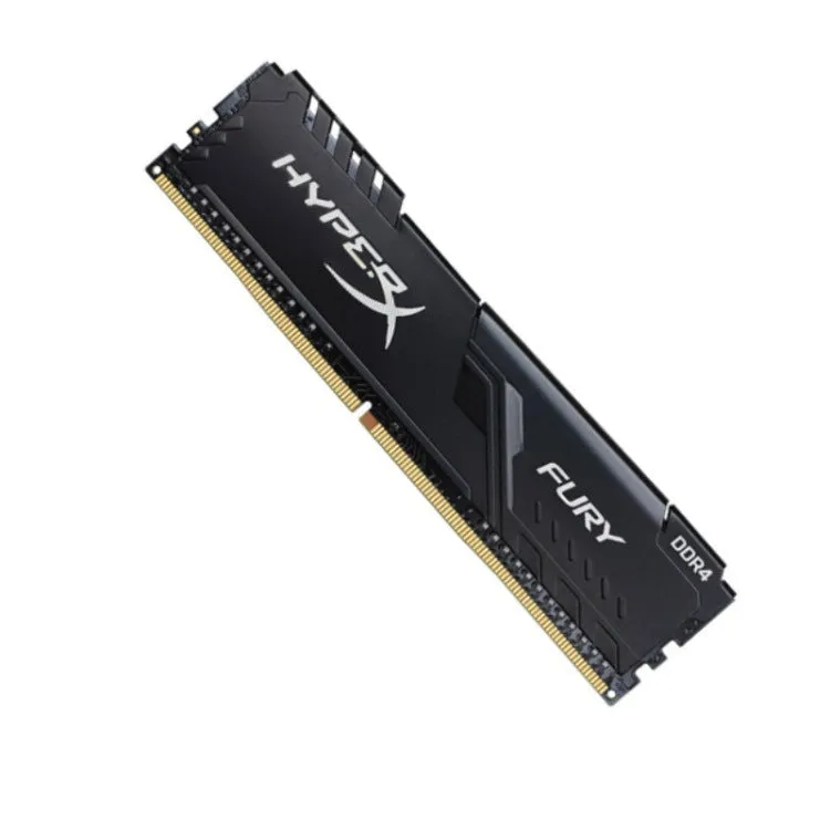 Desktop computer DDR4 2666 memory module with 288 pins and black circuit board