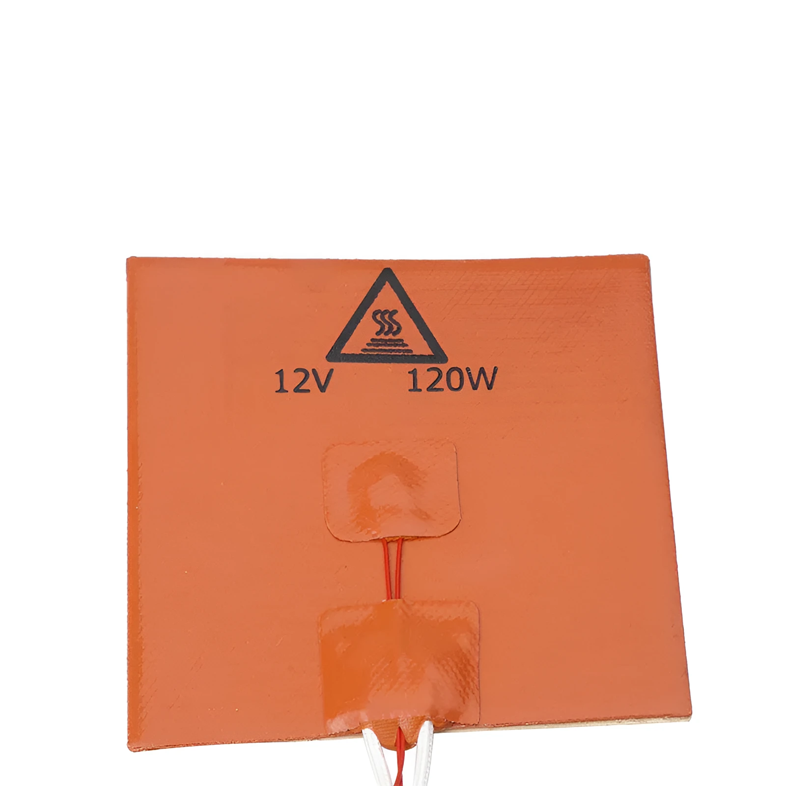 Orange silicone rubber heating pad for 3D printer hot bed accessory with strong heat resistance