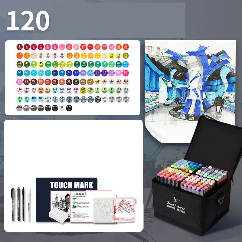 Children's watercolour pen set with flower pencil bag featuring 24 to 36 colour options for school art projects