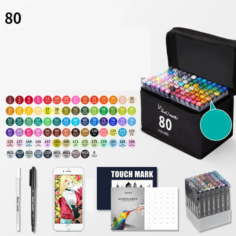 Children's watercolour pen set with flower pencil bag featuring 24 to 36 colour options for school art projects