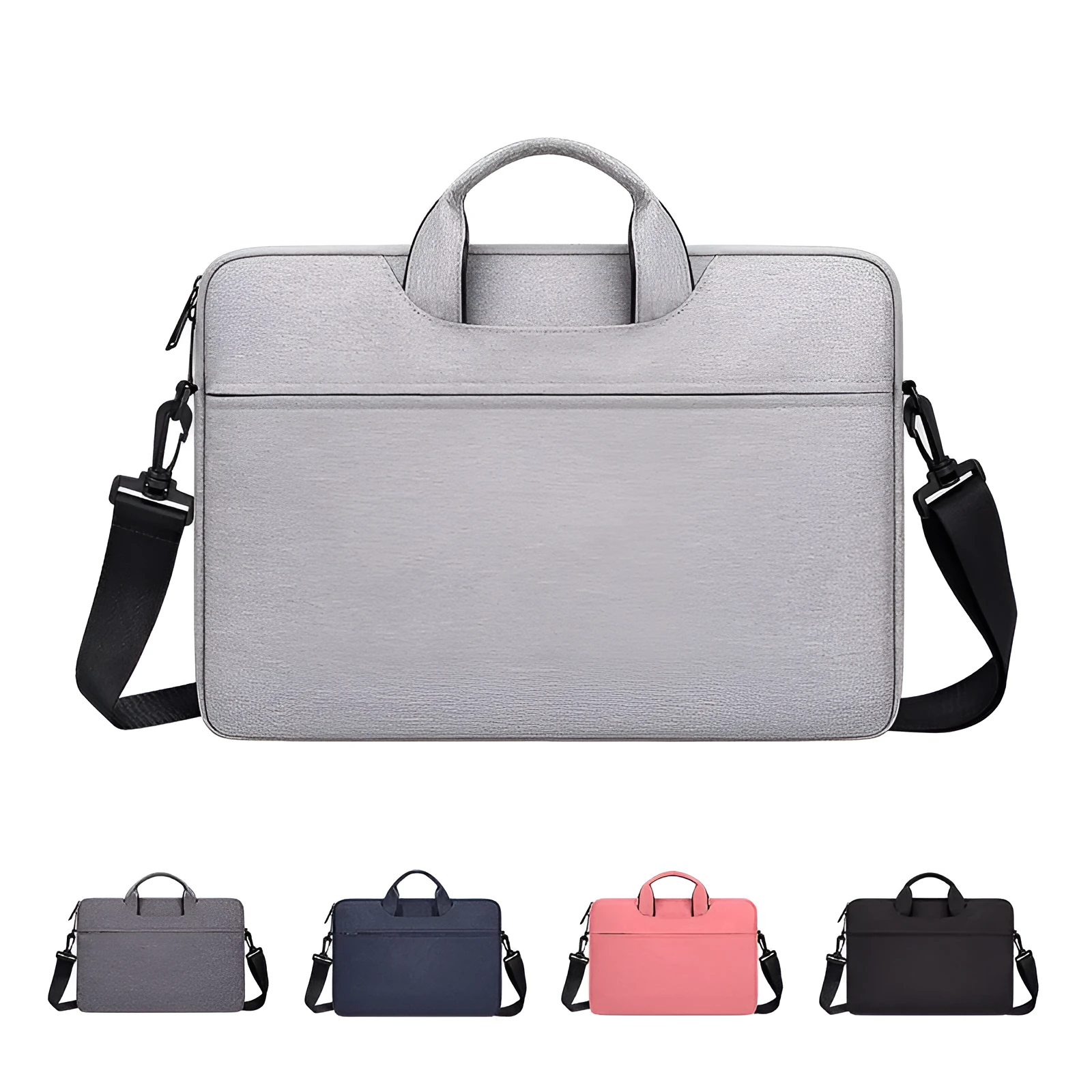 Waterproof Oxford cloth laptop bag 13-15.6 inch with lock and shoulder strap horizontal square
