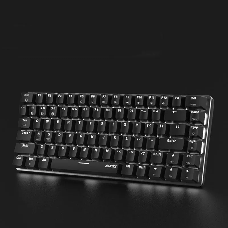 Heijue AK33 82-key wired mechanical keyboard with metal frame and backlit keys