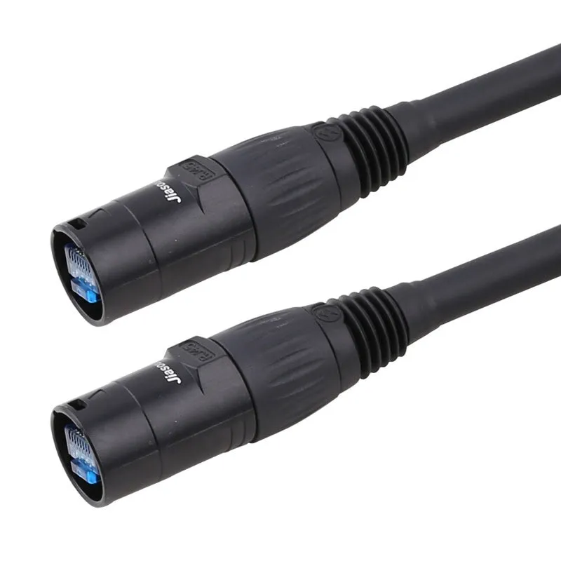 10-metre long grey CAT6 RJ45 Ethernet extension cable with connectors on a white background