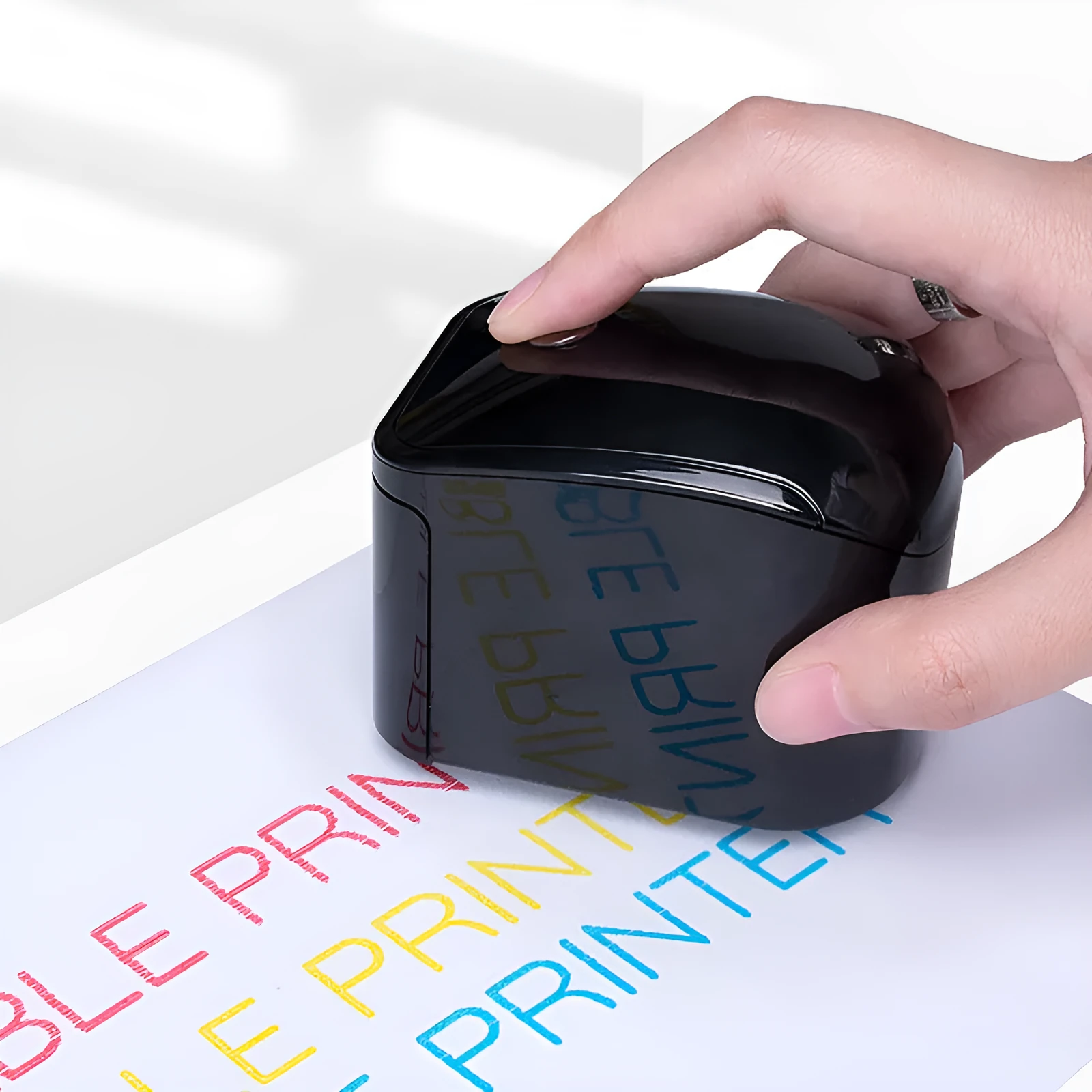 JT01 handheld mini printer portable inkjet DIY label maker in plastic casing