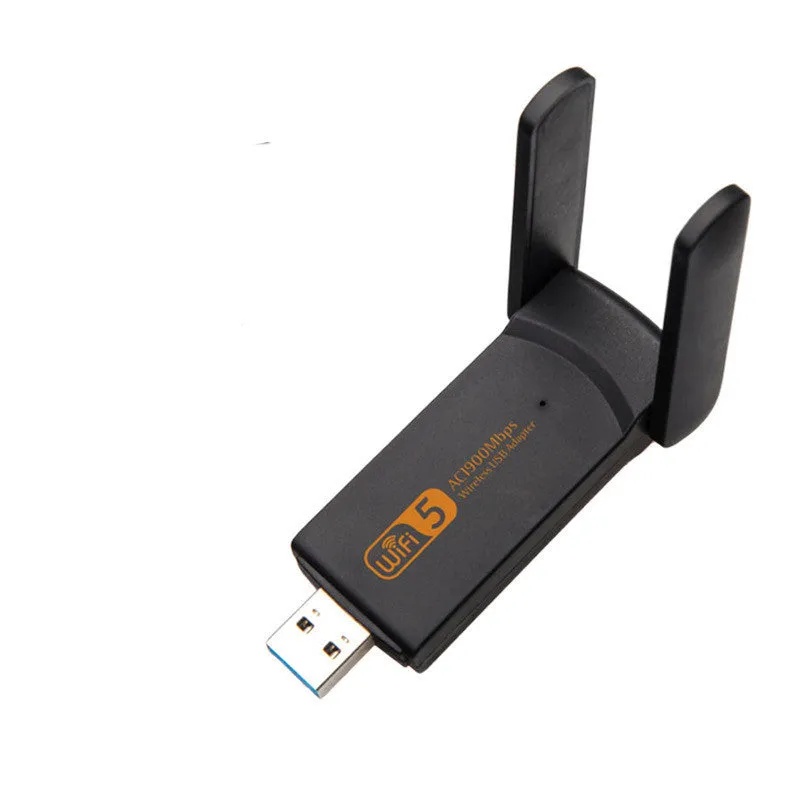 Black USB wireless network card with 150Mbps dual-band 2.4/5.8G support for desktops and laptops