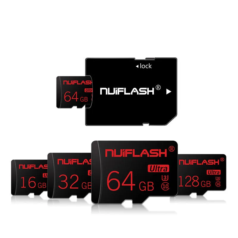 64GB Class 10 high speed micro SD memory card with adapter and write protection switch