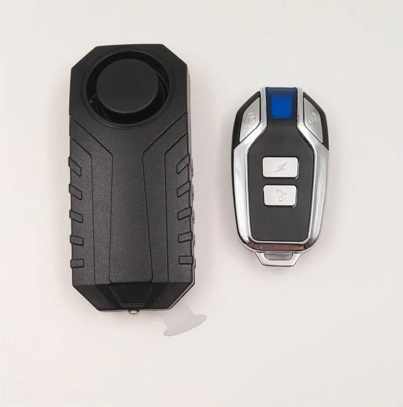 Black installation-free rainproof anti-theft alarm for motorcycle or electric car with remote control