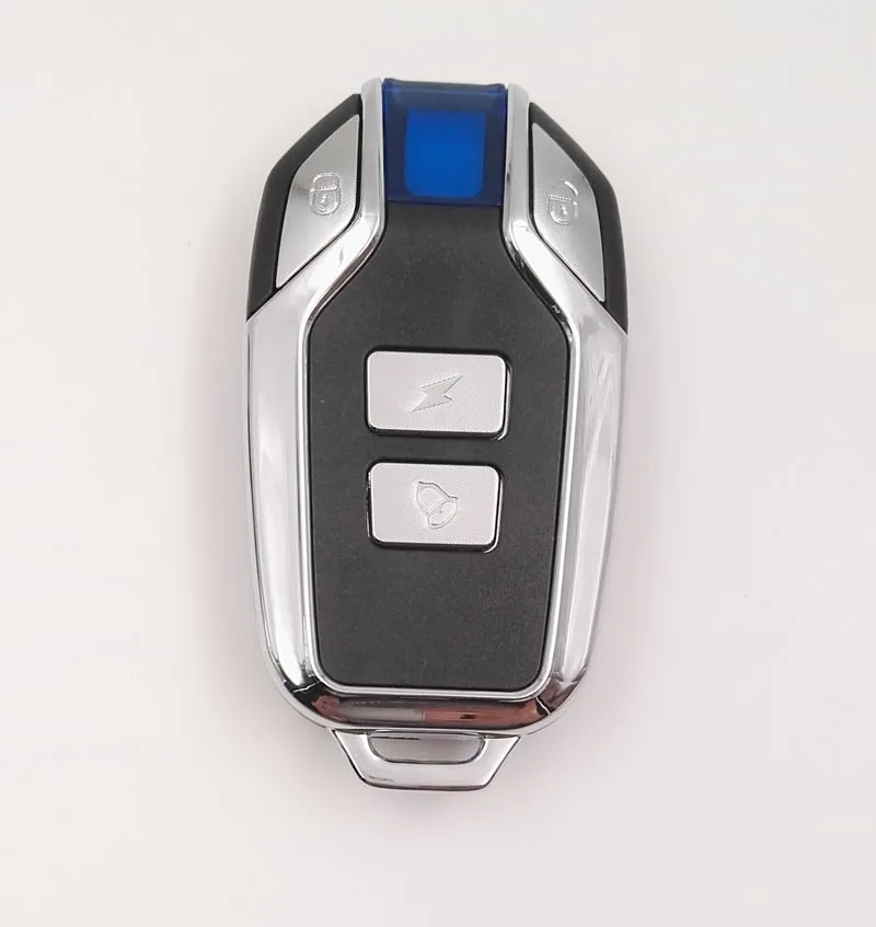 Black installation-free rainproof anti-theft alarm for motorcycle or electric car with remote control