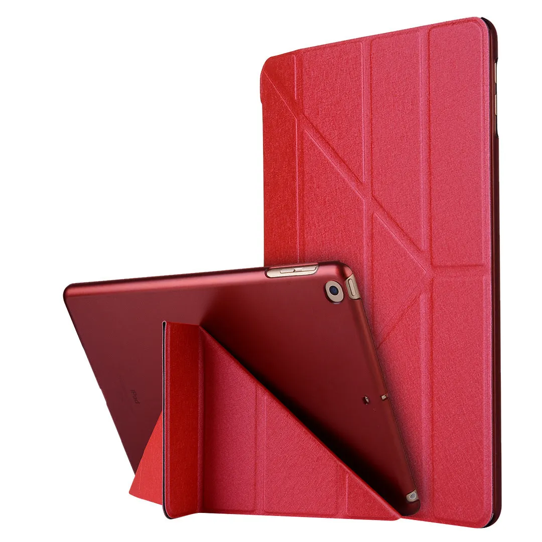 Ultra-thin PU leather protective case for iPad 9.7 and Pro 11, in black, showing front cover with precise cutouts