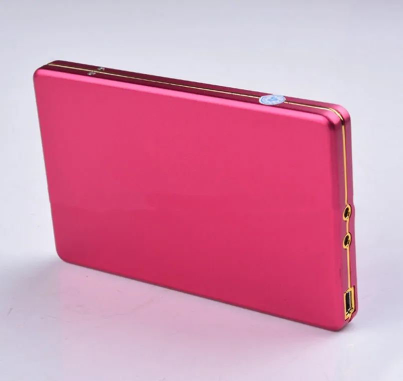 Ultra-thin mobile hard disk with metal shell, black colour, USB 3.0 interface, showing compact 2.5-inch size