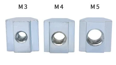 Ideaformer Type 0 T-nut slider for 2020 aluminium profile with 6mm slot, M3 thread option