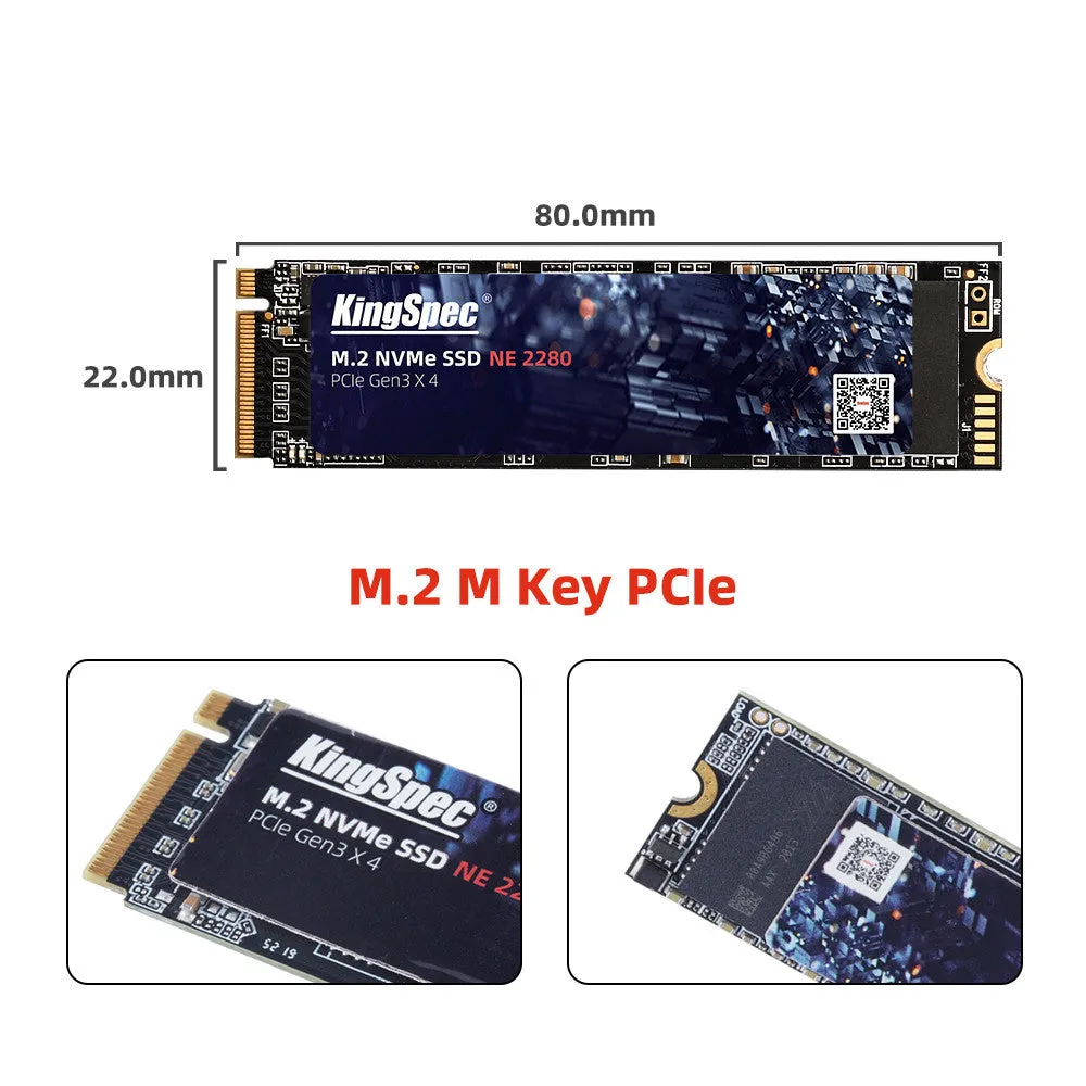 Internal M.2 NVMe SSD laptop hard drive storage 22x80mm with heat dissipation design