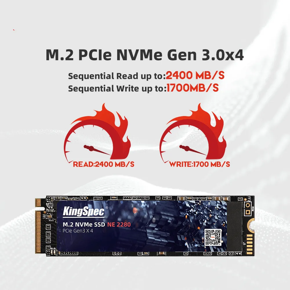 Internal M.2 NVMe SSD laptop hard drive storage 22x80mm with heat dissipation design