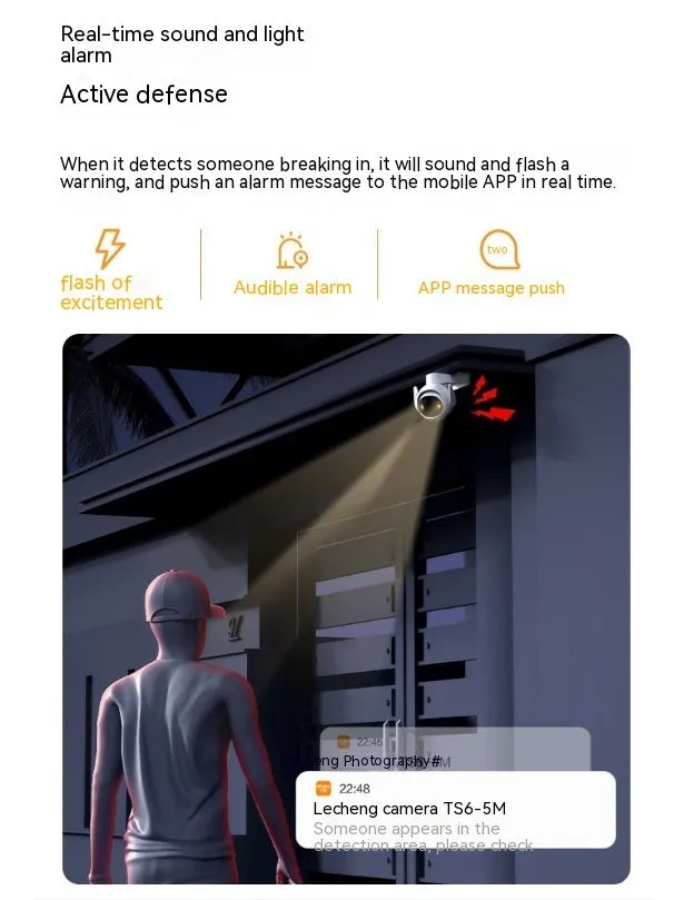 5 million pixel outdoor security camera 2-inch ball wall mount with infrared night vision