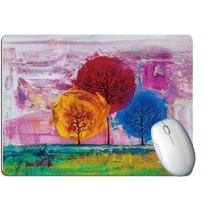 Creative personality art rubber keyboard pad with non-slip base in 24x20cm size on a desk