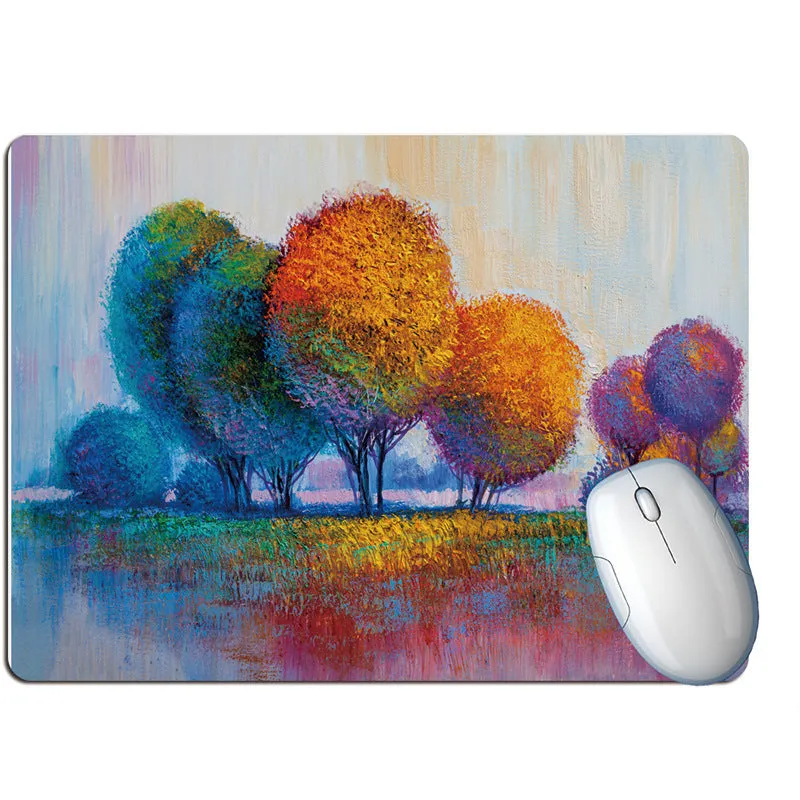 Creative personality art rubber keyboard pad with non-slip base in 24x20cm size on a desk