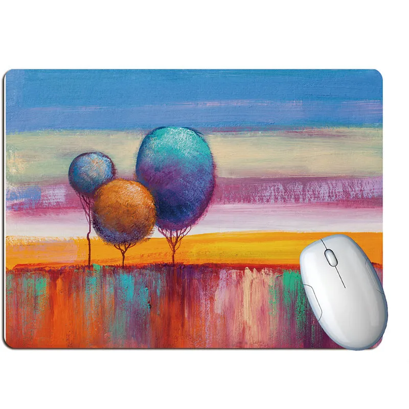Creative personality art rubber keyboard pad with non-slip base in 24x20cm size on a desk