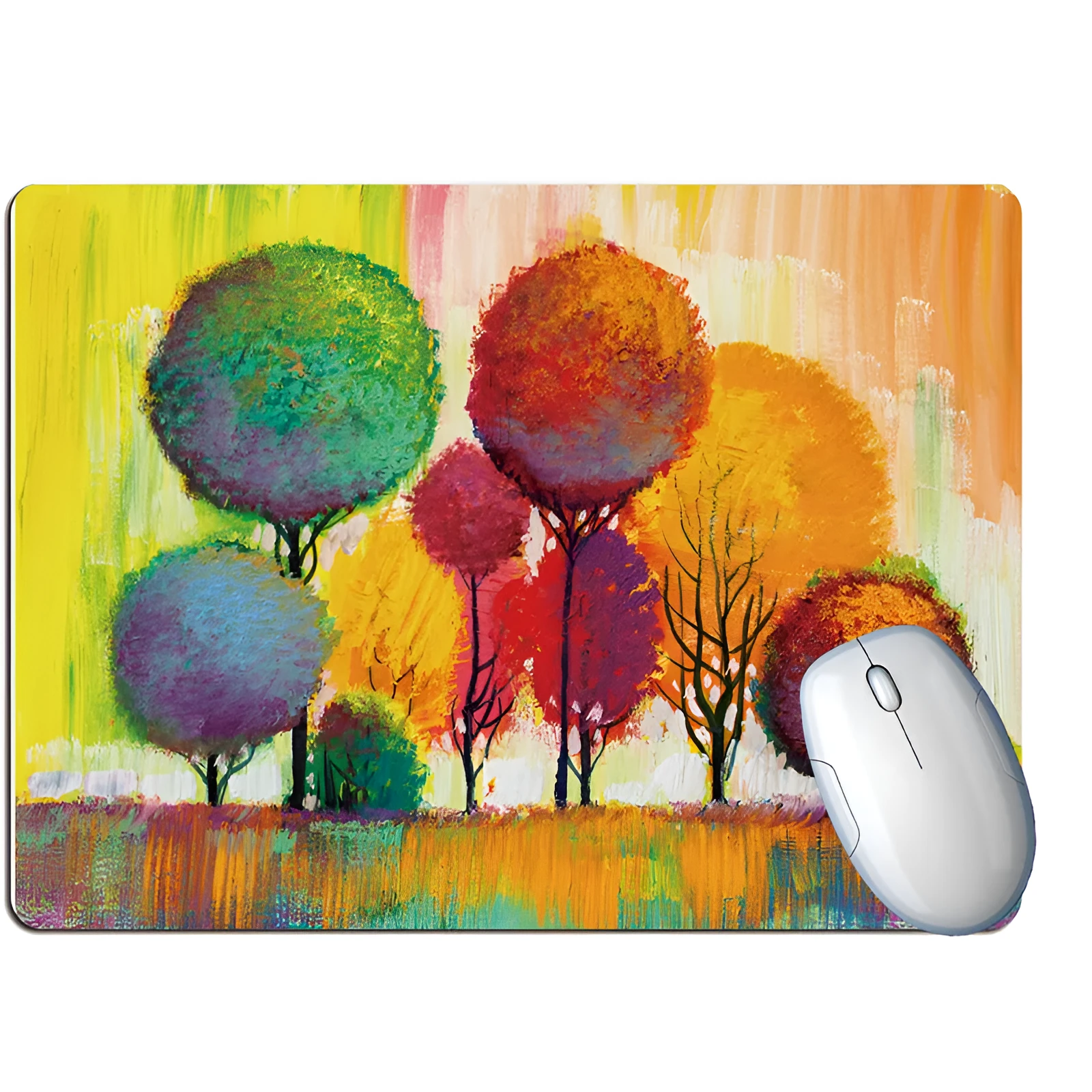 Creative personality art rubber keyboard pad with non-slip base in 24x20cm size on a desk
