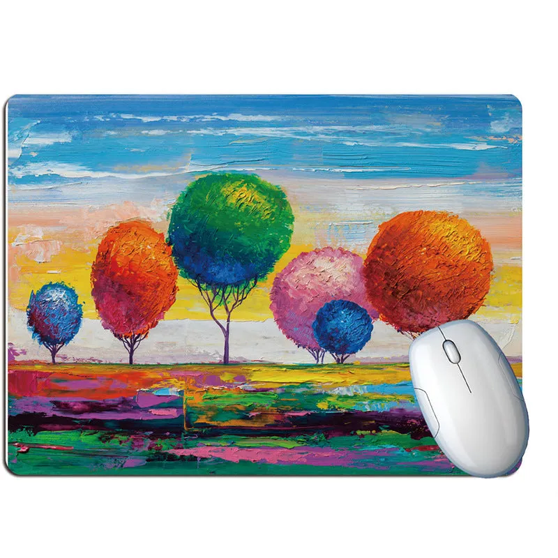 Creative personality art rubber keyboard pad with non-slip base in 24x20cm size on a desk