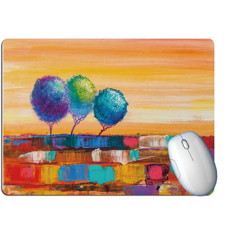 Creative personality art rubber keyboard pad with non-slip base in 24x20cm size on a desk