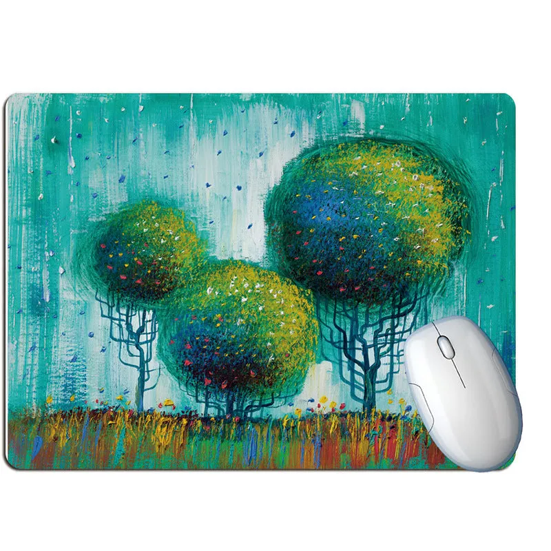 Creative personality art rubber keyboard pad with non-slip base in 24x20cm size on a desk