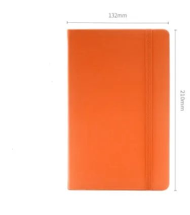 A5 tactile PU hardcover notebook with 96 sheets of 100gsm white paper, available in ten colours including black and red