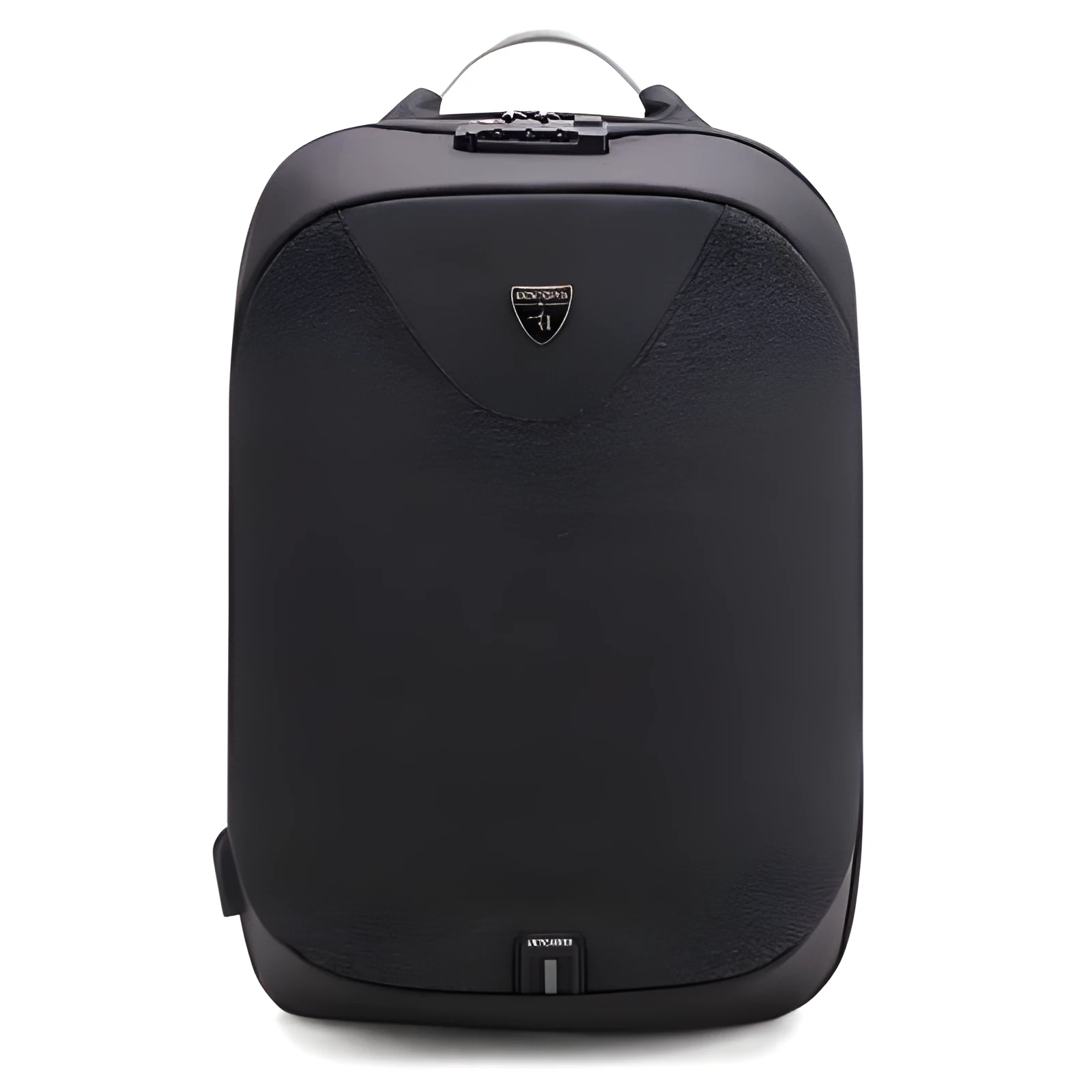 Men's anti-theft cross body double shoulder bag with 15.6 inch laptop pocket in black waterproof polyester