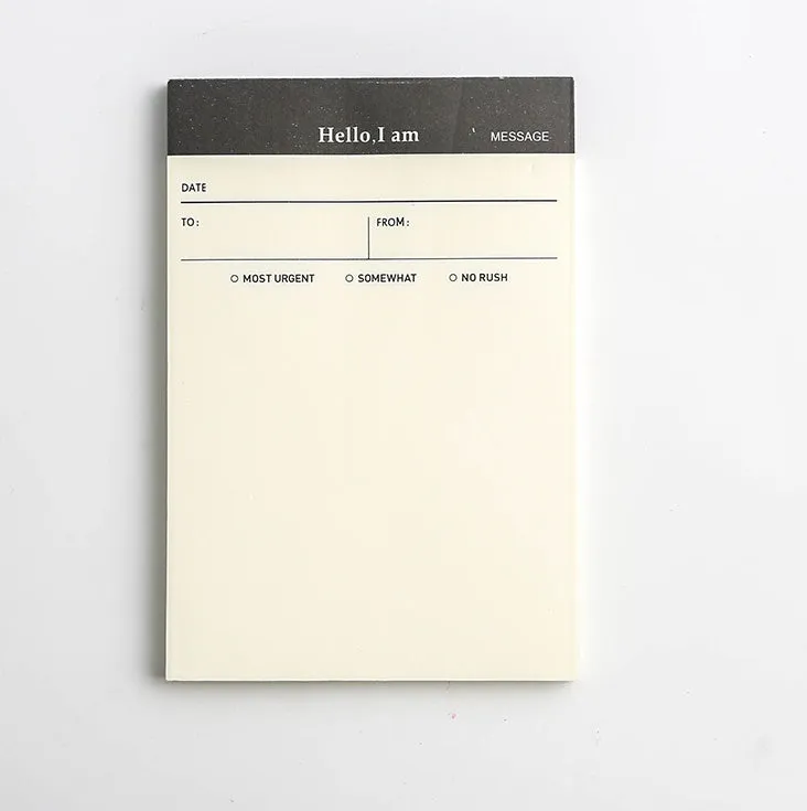 Business day planner notepad with 52 tear-off pages in paper cover, four colour options